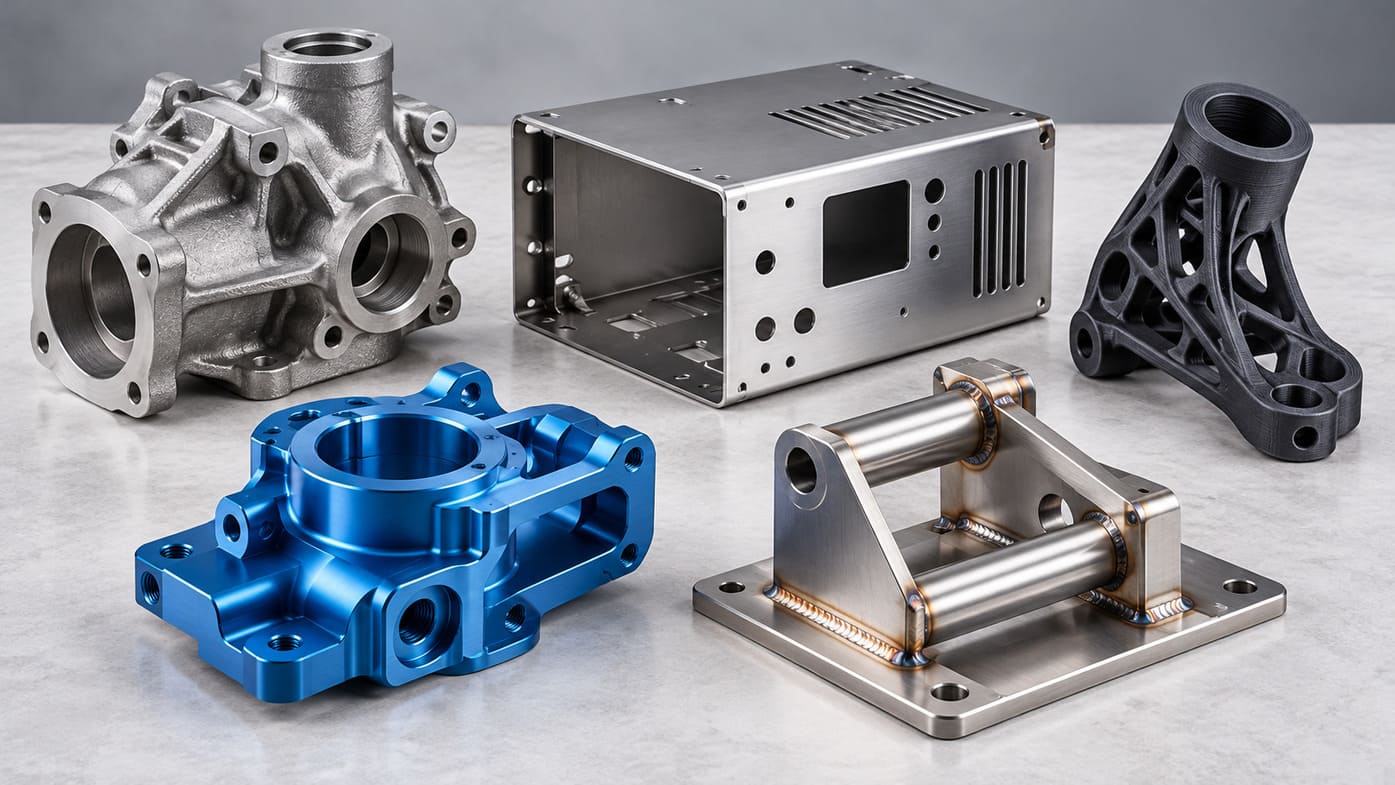 Multi-process component assembly Multi-process component assembly