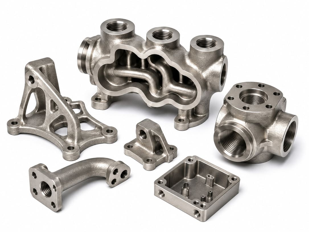 Stainless steel metal 3D printed parts for industrial prototypes manifolds and functional components Stainless steel metal 3D printed parts for industrial prototypes manifolds and functional components