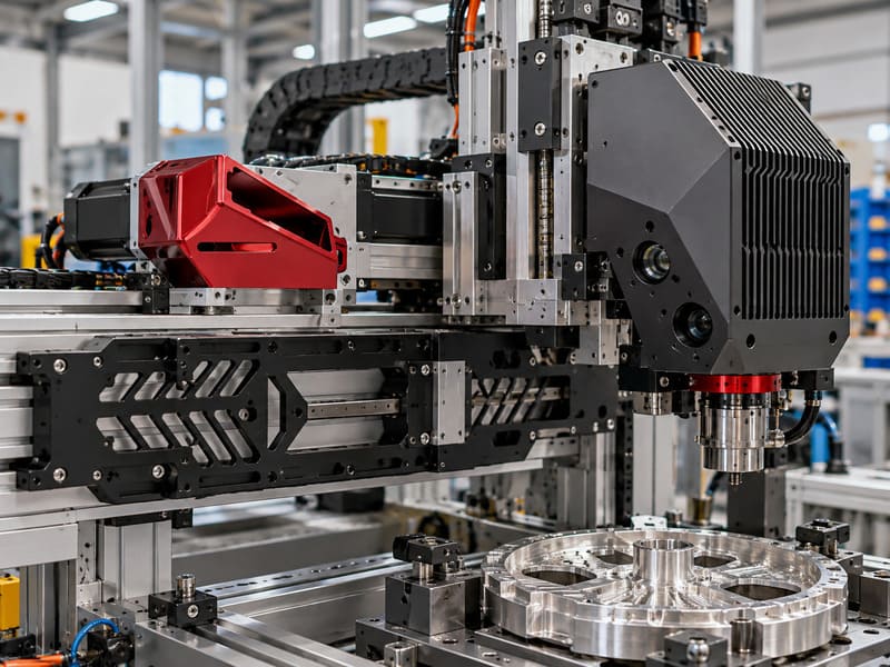 Industrial automation equipment with precision machined metal housings, structural frames and mechanical components Industrial automation equipment with precision machined metal housings, structural frames and mechanical components