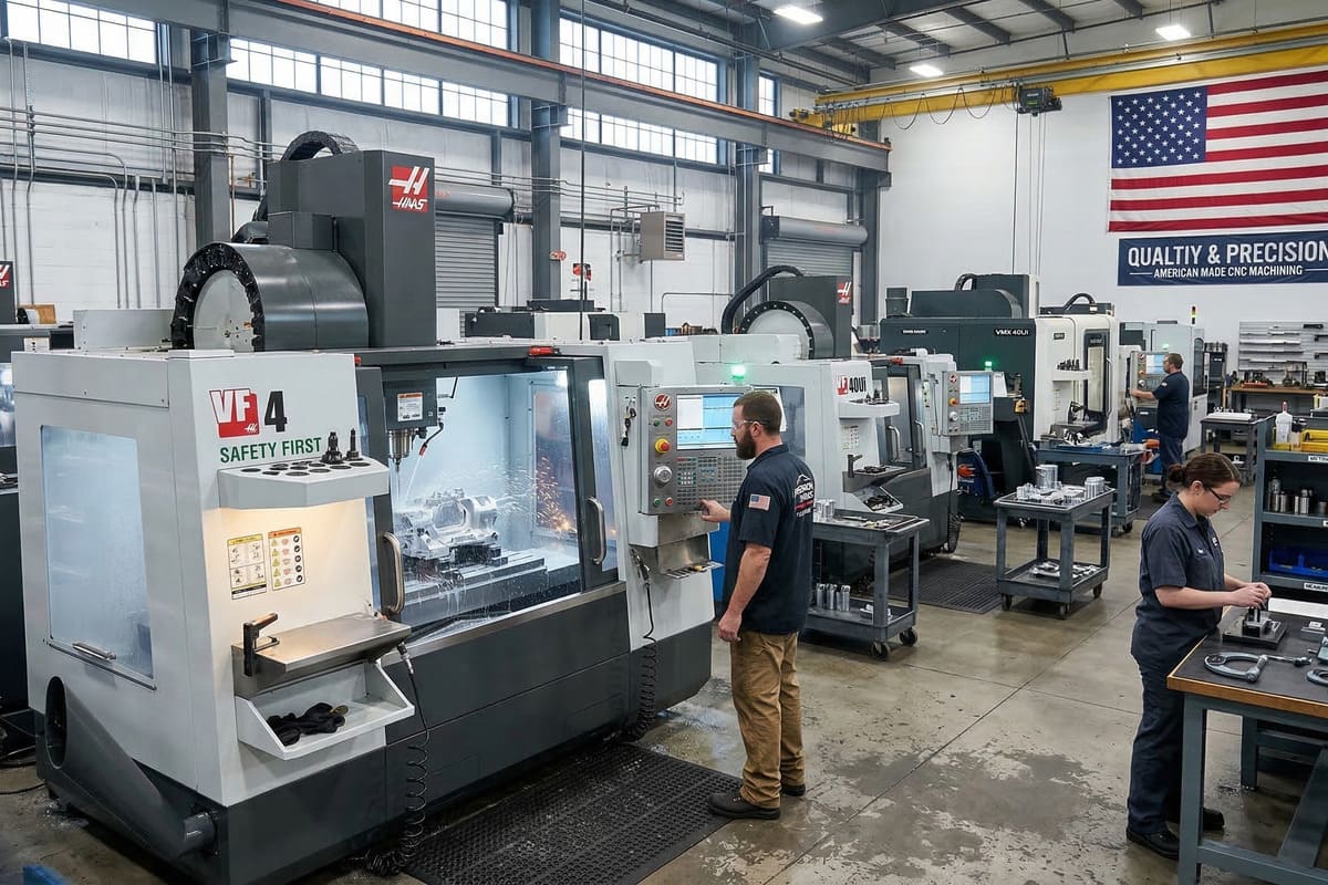 Modern CNC Machining and Manufacturing Plant in the United States CNC machining manufacturing facility in the United States