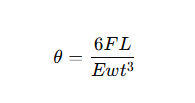 Formulas for calculating hinge flexibility