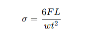Formulas for calculating the length of a bent hinge