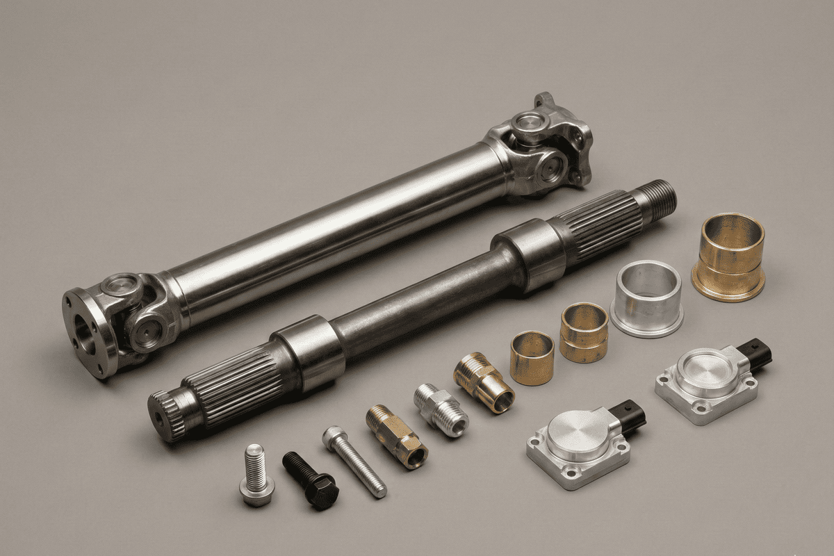 Typical CNC turned parts for automotive components