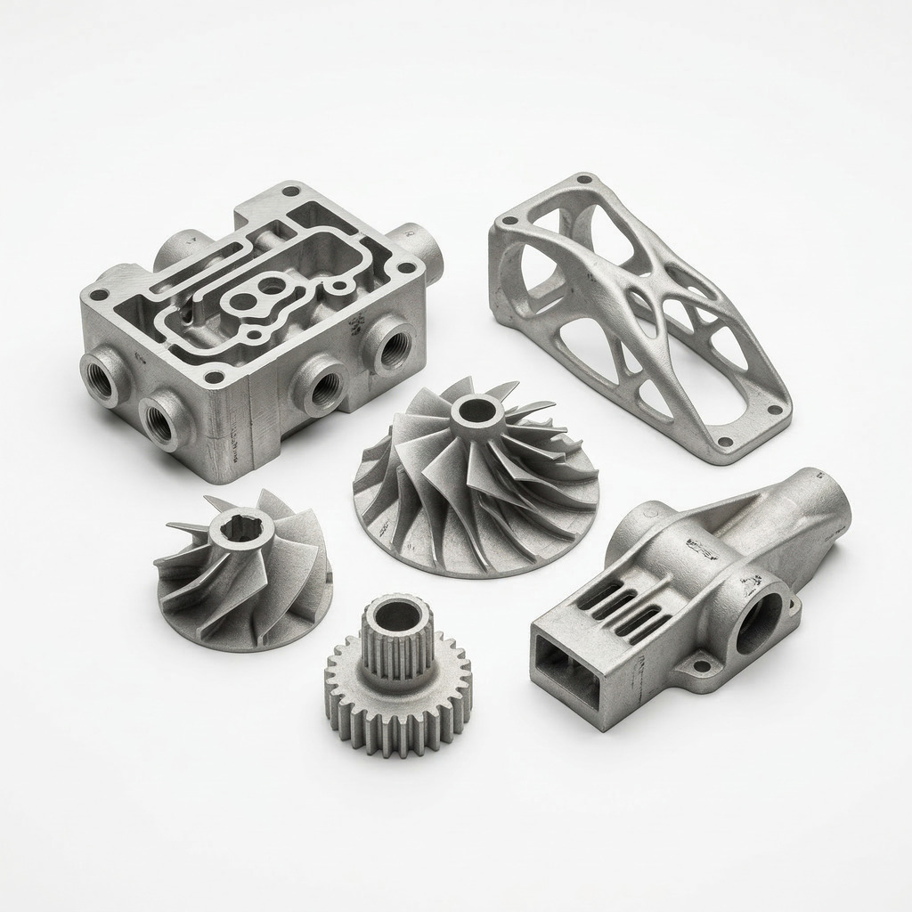 Complex aluminum alloy 3D printed parts