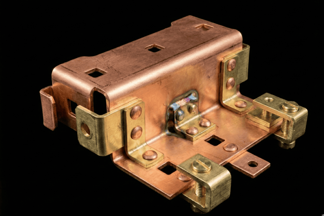 Brass and copper sheet metal parts