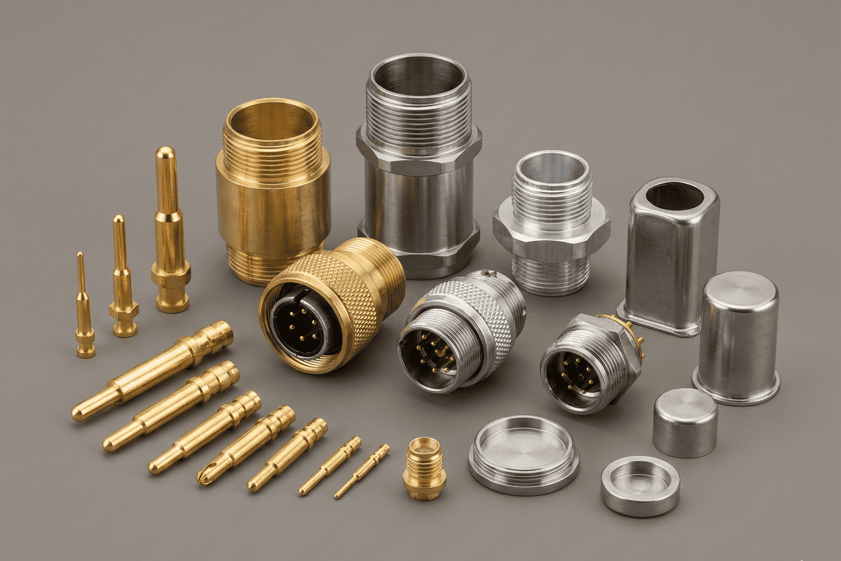 Typical CNC Turned Parts for Electronics &amp; Electrical Components