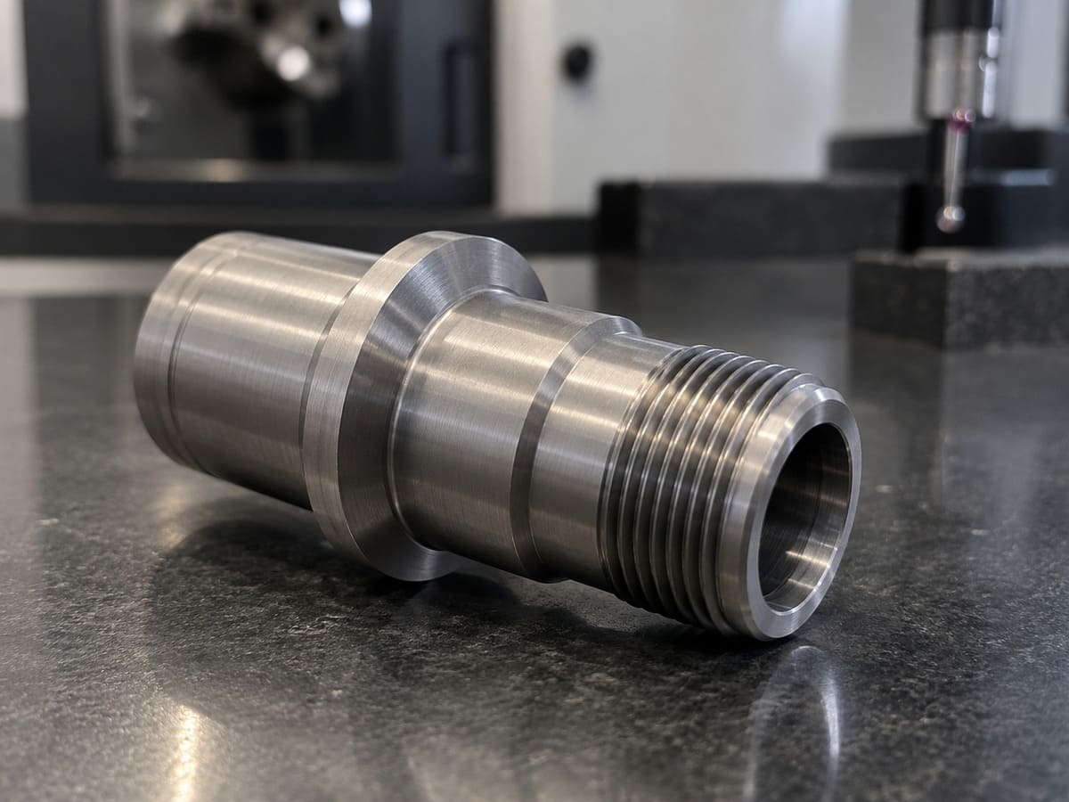 CNC turned titanium shaft and precision components
