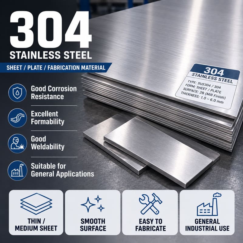 304 Stainless Steel: Properties, Characteristics & Applications