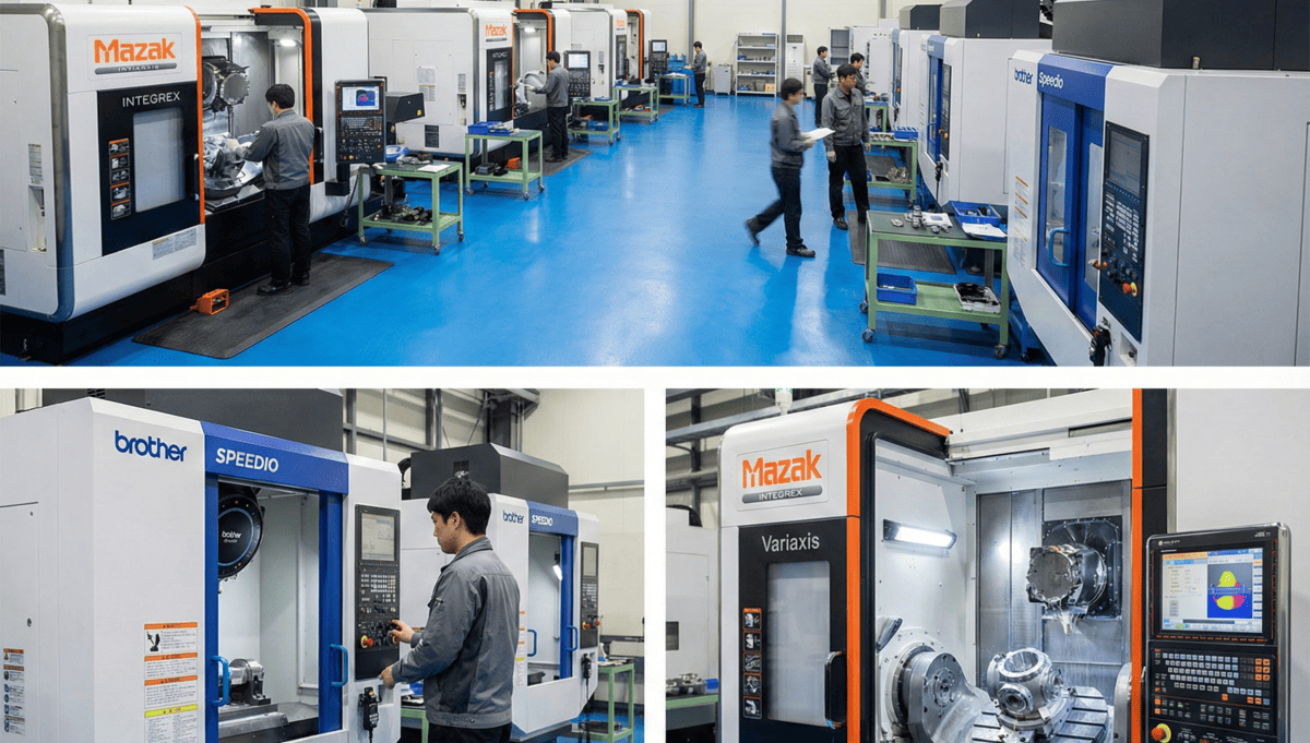 CNC machining workshop in China high precision manufacturing