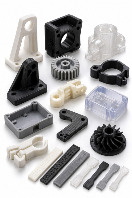 PLA, ABS, PETG, Nylon, PC & Carbon Fiber Filaments Material Options