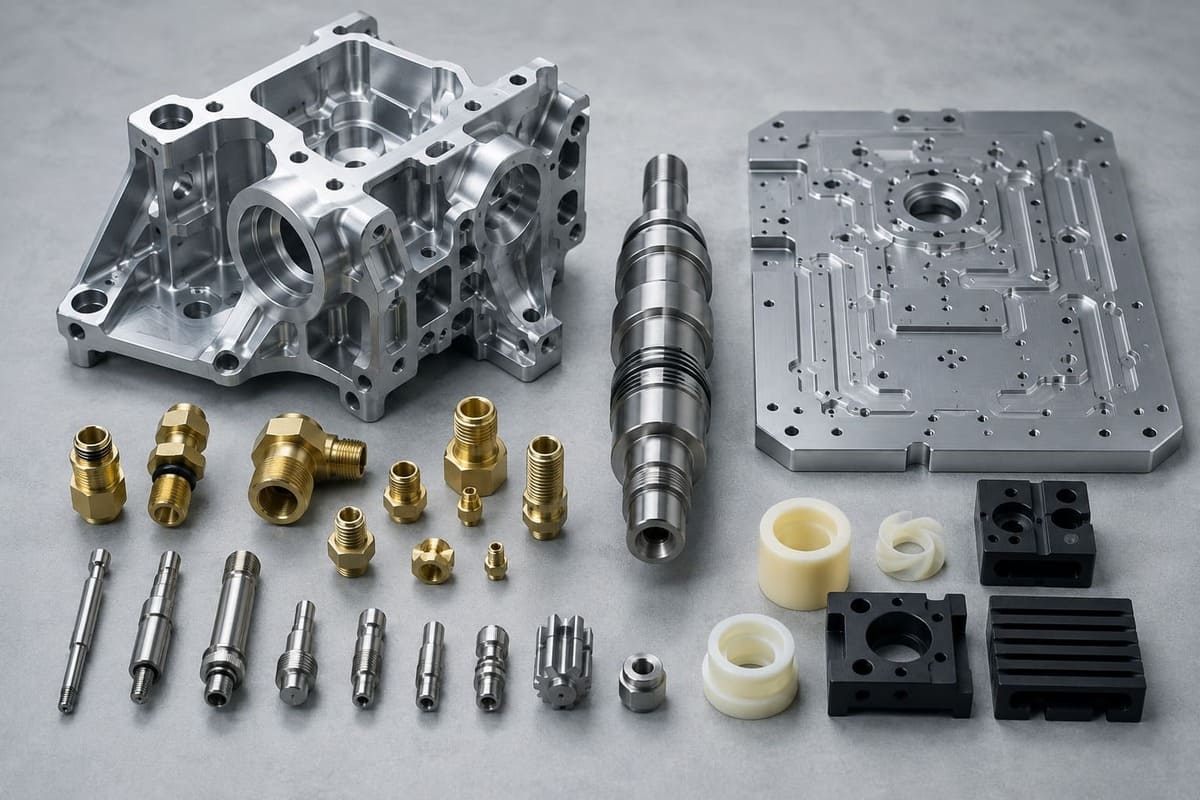 Precision CNC machined aluminum steel brass and plastic parts.jpg