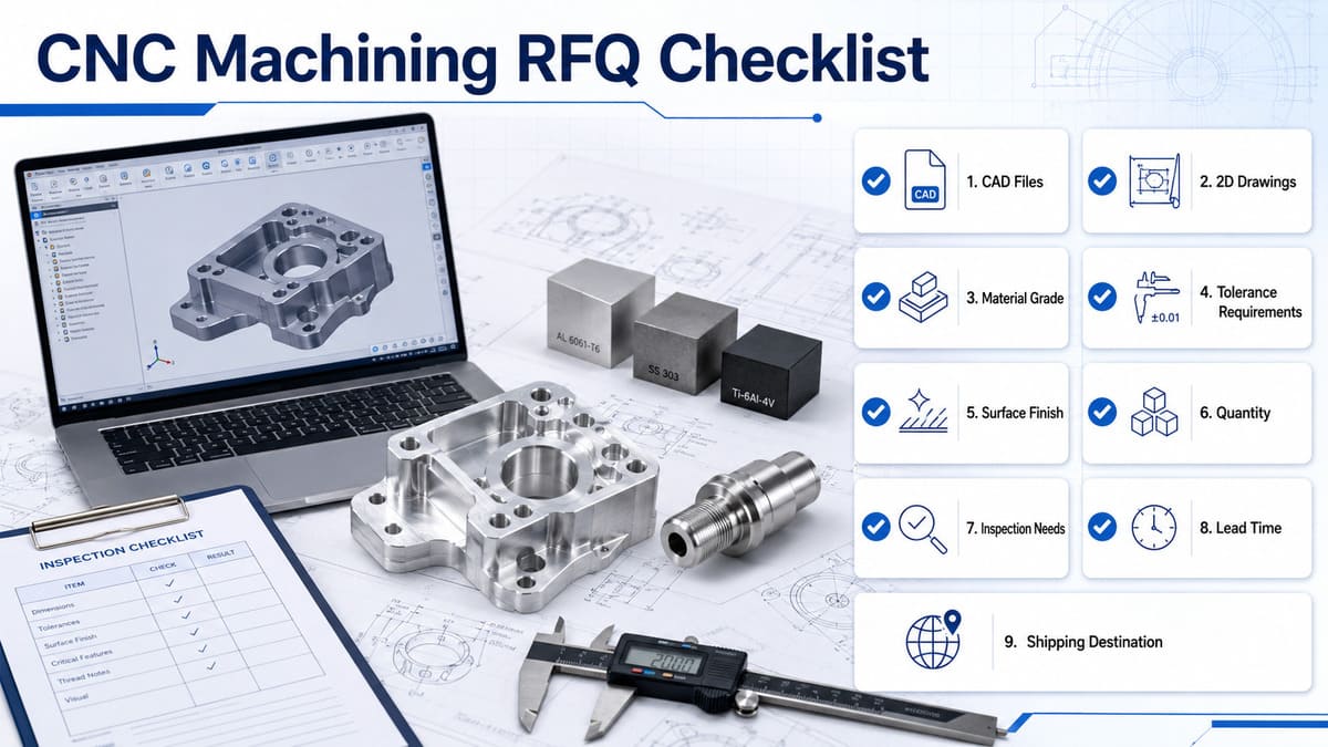 CNC machining RFQ checklist for buyers comparing CNC machining suppliers in Mexico and China..jpg