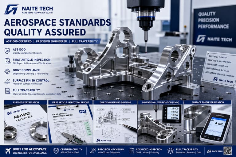 Aerospace machining standards AS9100 FAI GD&T CMM inspection and dimensional verification.jpg