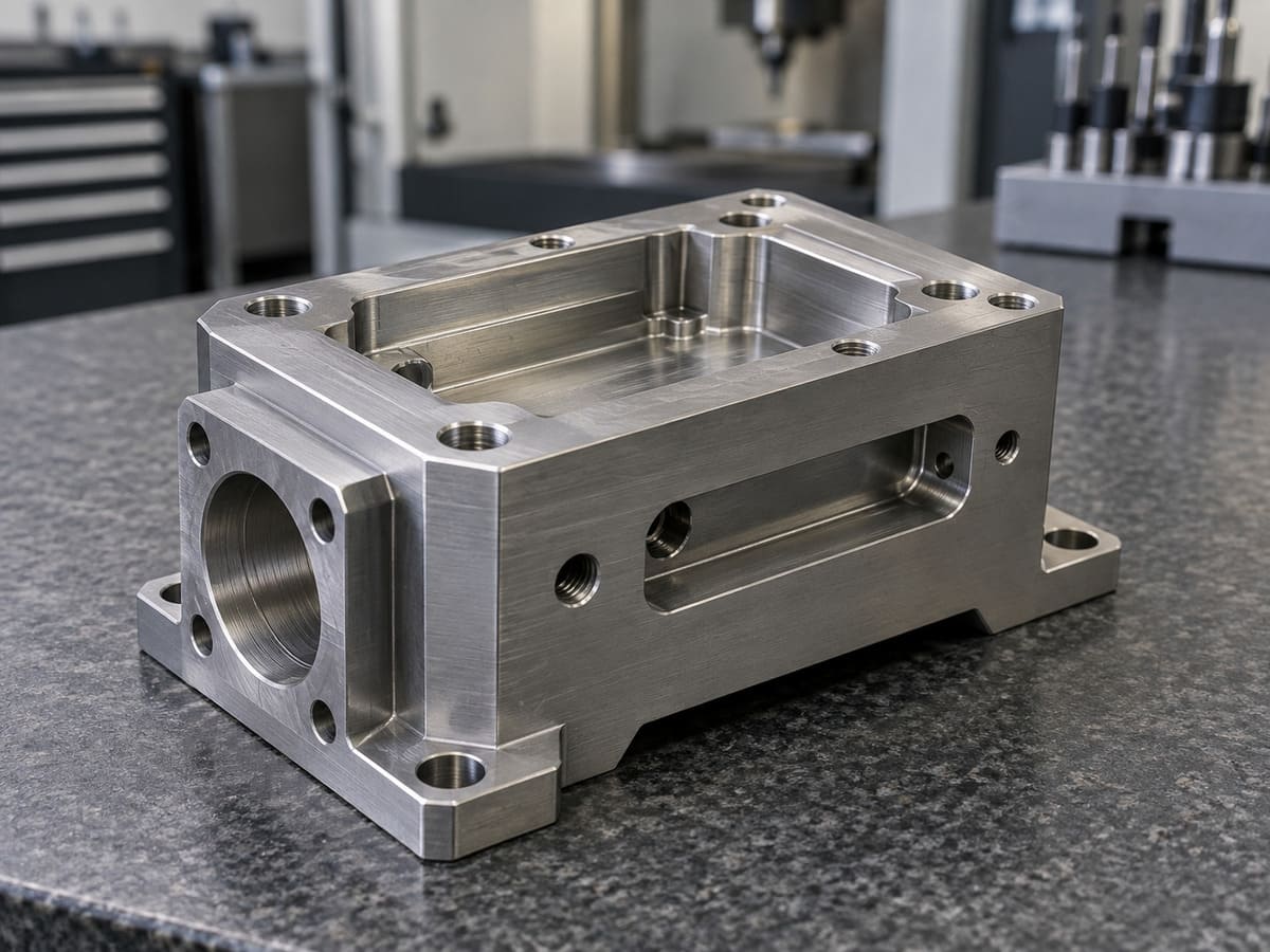 CNC milled titanium precision component