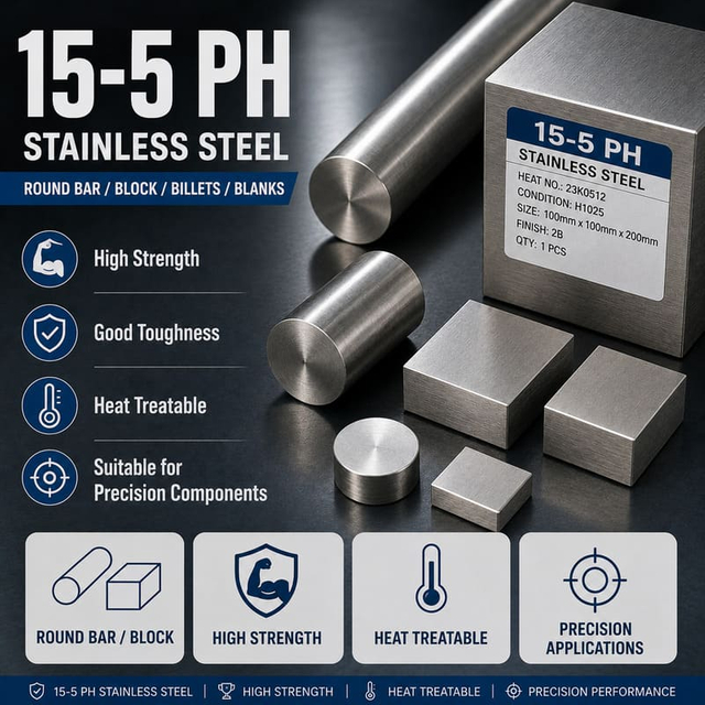 15-5 PH Stainless Steel: Properties, Strength & Heat Treatment