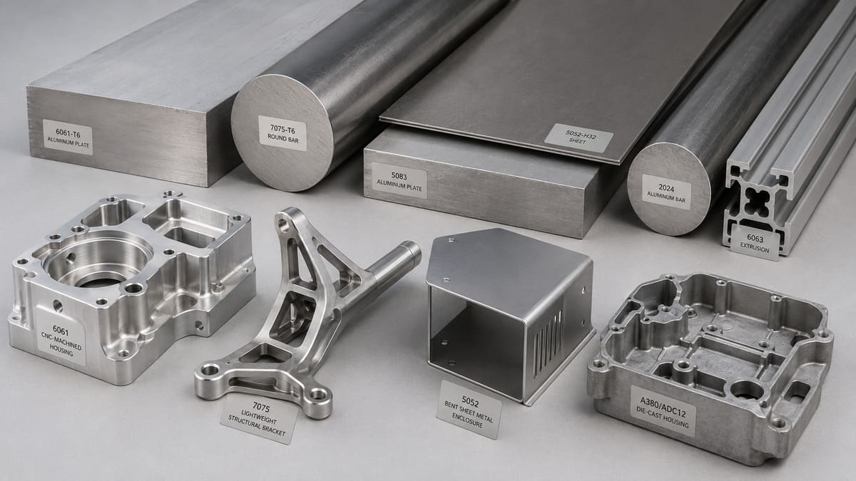 Aluminum plates, bars, sheets and custom parts in different alloy grades