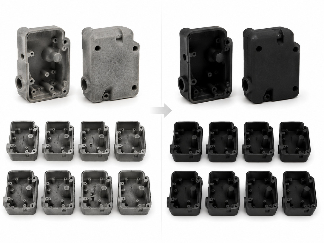 Black dyed MJF nylon parts for functional prototypes and low-volume production