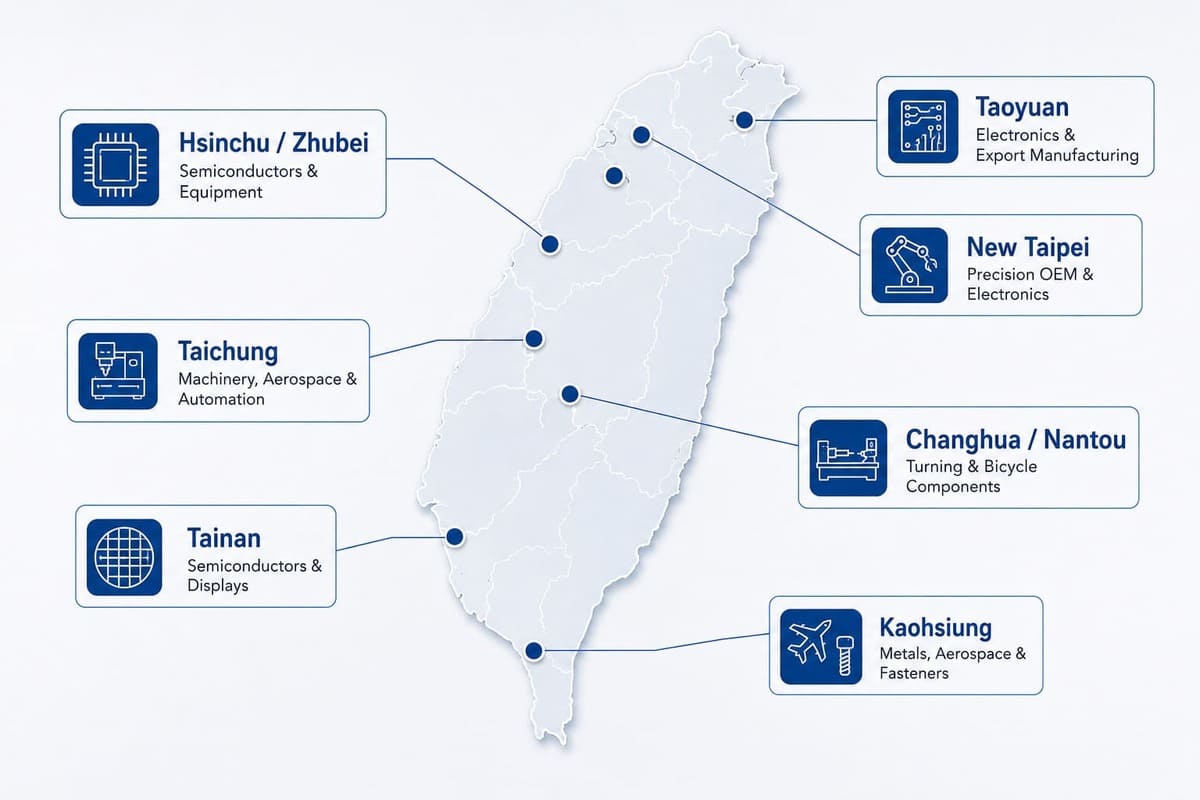 Map of major CNC machining and precision manufacturing regions in Taiwan.jpg