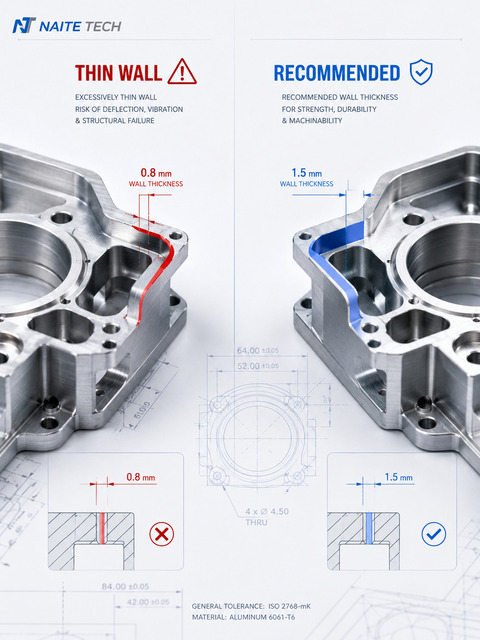 cnc machining wall thickness