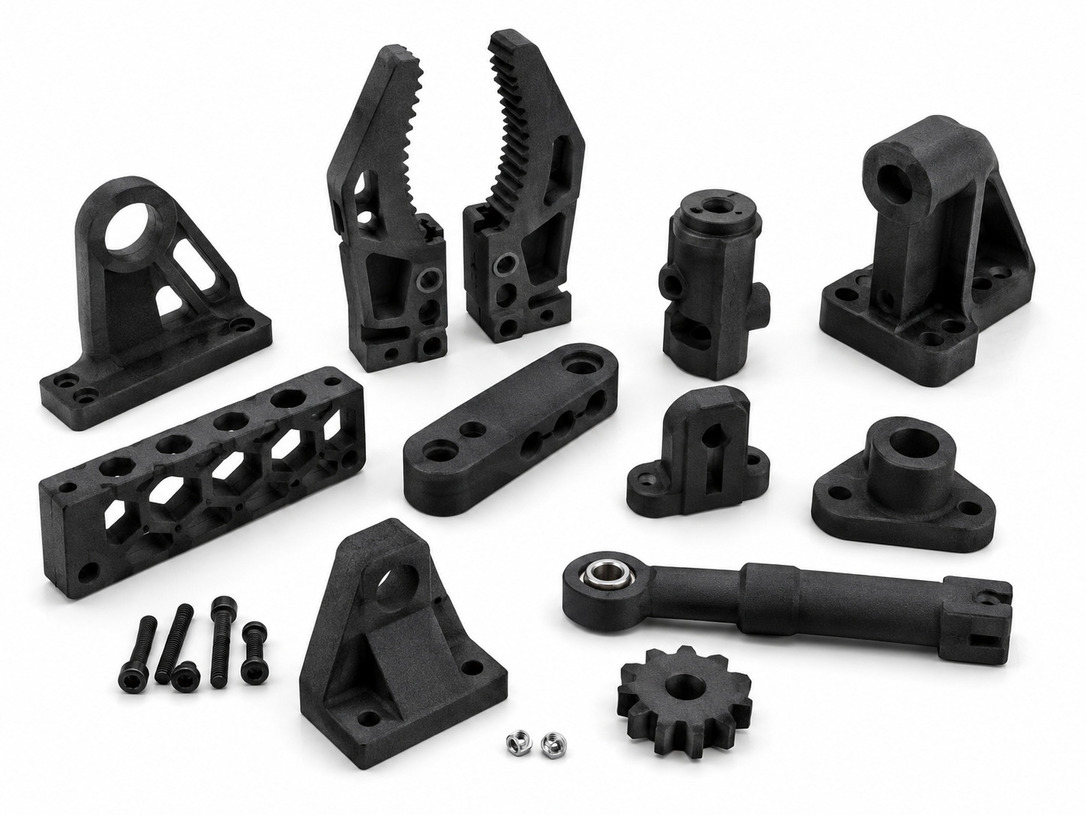 MJF nylon robotics and automation parts for grippers brackets and lightweight components