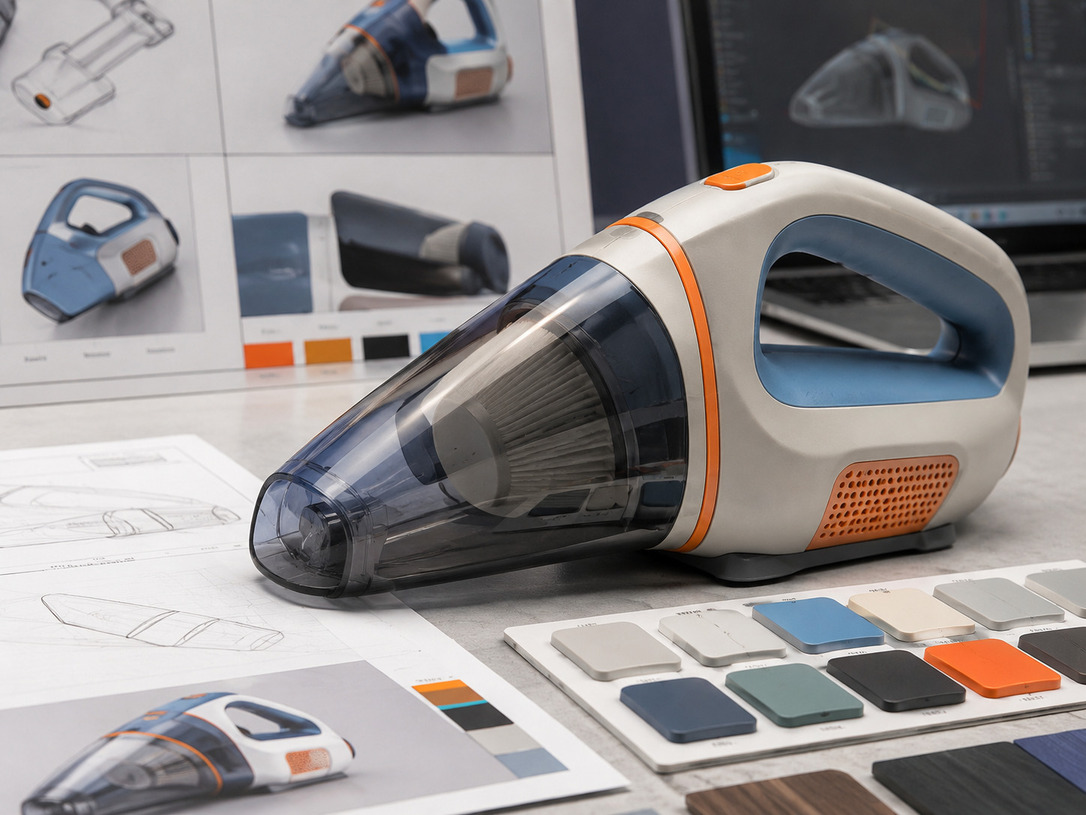 PolyJet full-color prototypes for CMF review product demonstration and user testing