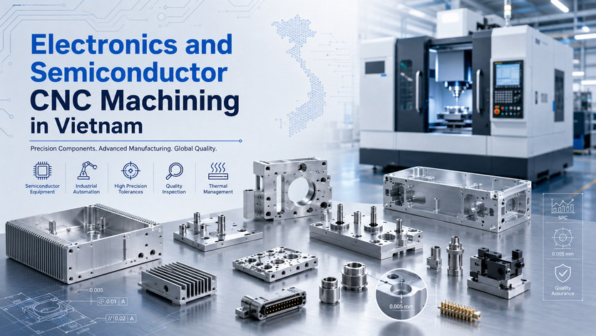 Electronics and semiconductor CNC machining in Vietnam with precision aluminum fixtures and machined components..jpg