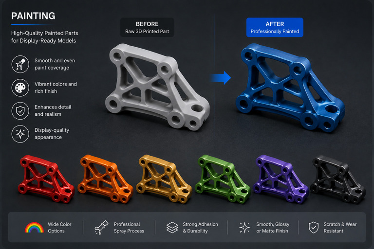 Painting of 3D printed parts