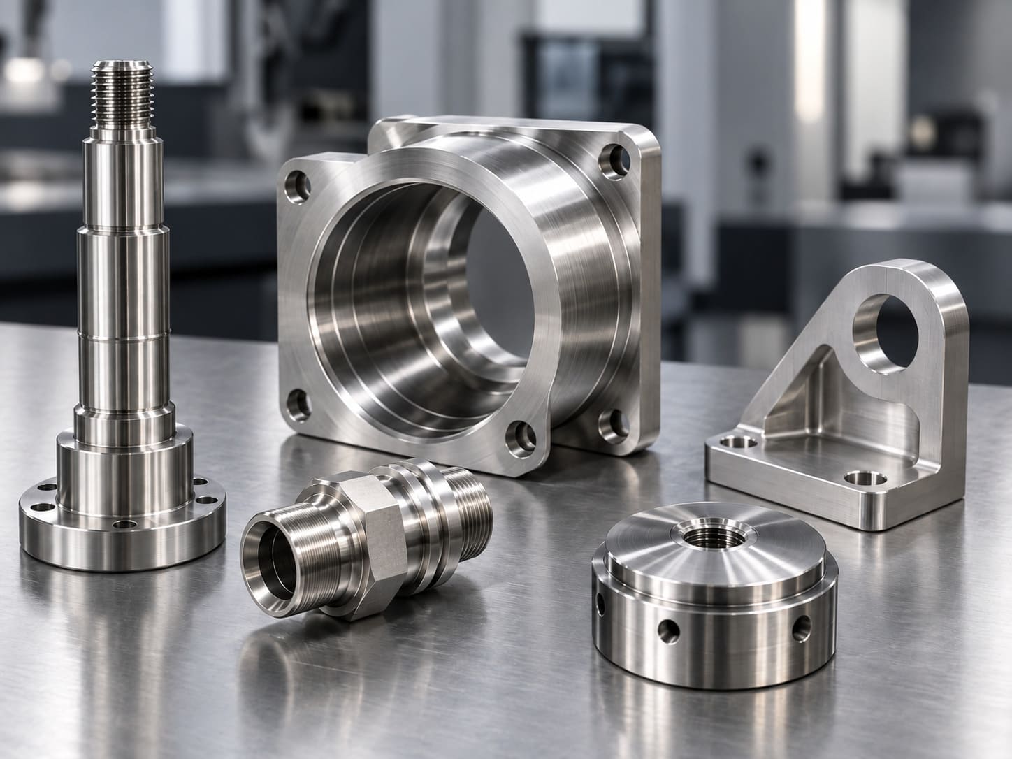 Custom stainless steel CNC machined components for multiple industries