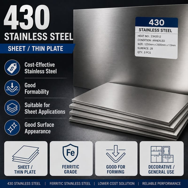 430 Stainless Steel: Properties, Formability & Applications
