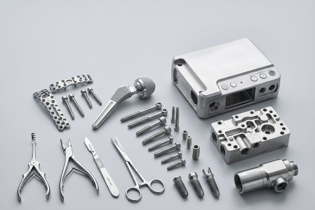 Stainless steel medical device and equipment parts