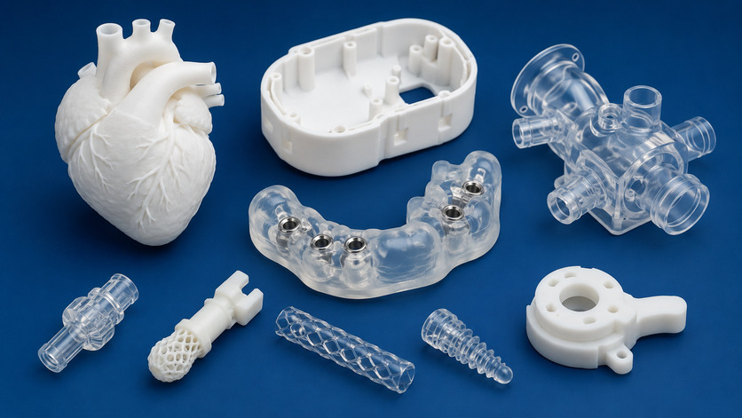 SLA 3D printed medical models and device prototypes with high detail