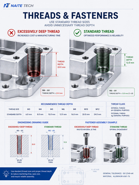 cnc machining threads & fasteners