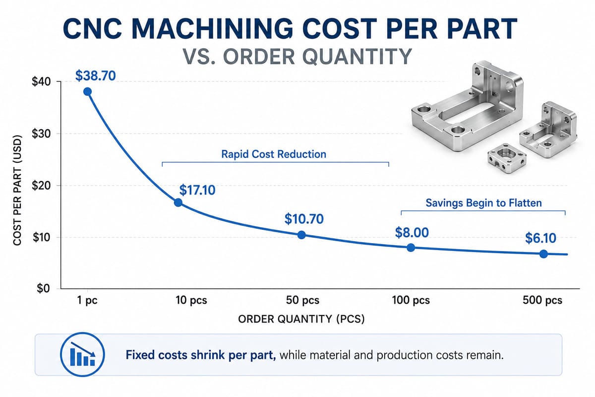 CNC machining cost per part by order quantity from 1 to 500 pieces.jpg