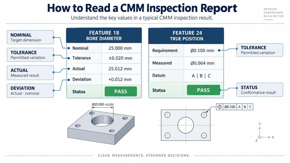 Example CMM inspection report showing nominal actual deviation tolerance and GD&T results.jpg