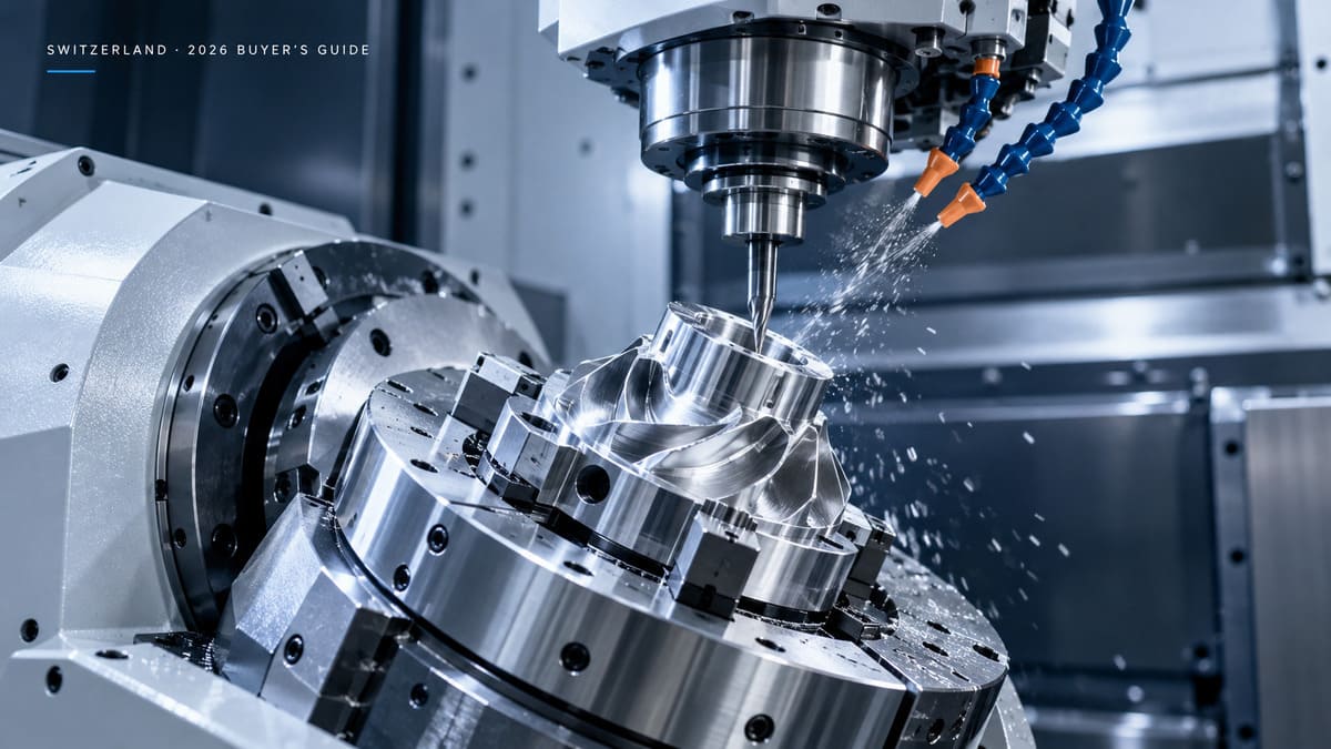 Five-axis CNC machining of a complex metal component in a precision machining center.jpg