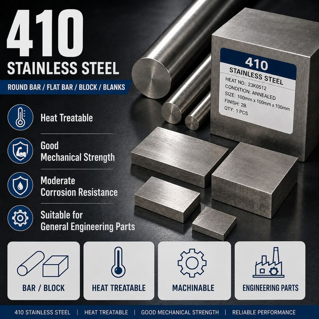 410 Stainless Steel: Properties, Heat Treatment & Applications