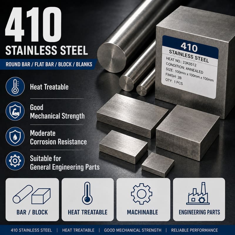 410 Stainless Steel: Properties, Heat Treatment & Applications
