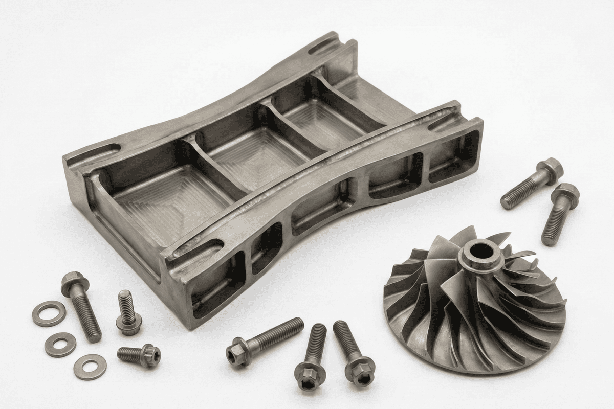 Aerospace components made of titanium alloy