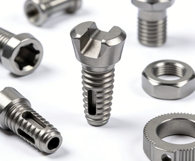 Titanium alloy medical device parts