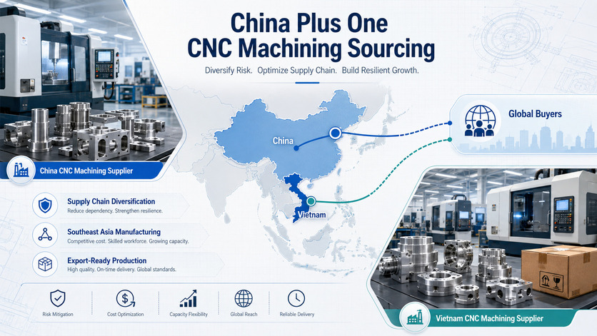 China Plus One CNC machining sourcing with Vietnam and China manufacturing options for global buyers..jpg