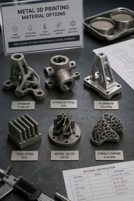 Titanium, Stainless Steel & Aluminum Materials