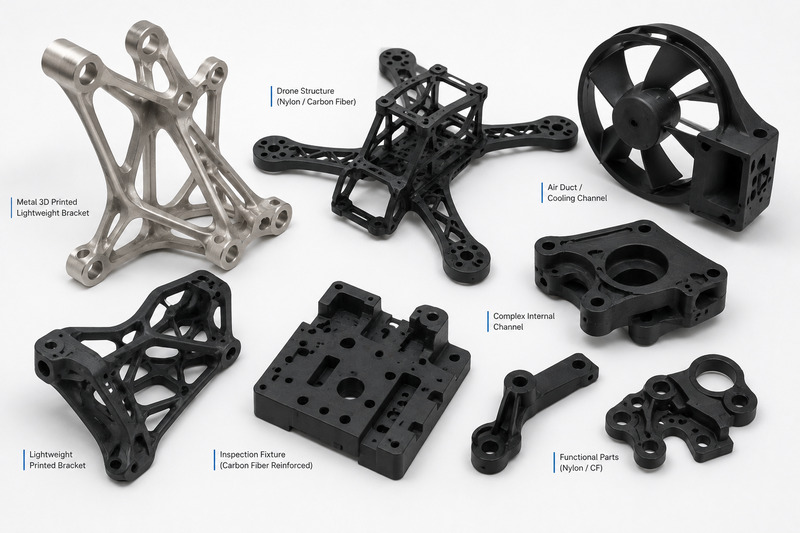 Custom 3D printed automotive prototype parts and brackets