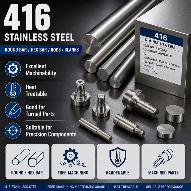 416 Stainless Steel: Properties, Machinability & Applications