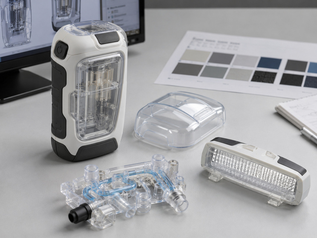PolyJet transparent feature prototypes for clear windows fluid paths and visual inspection