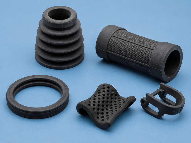 SLS TPU flexible material parts for seals grips and cushioning components