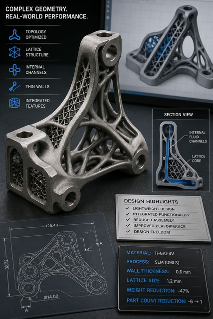 Complex Geometry & Internal Channel Support