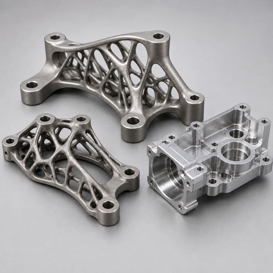 Lightweight and highly functional metal 3D printed parts