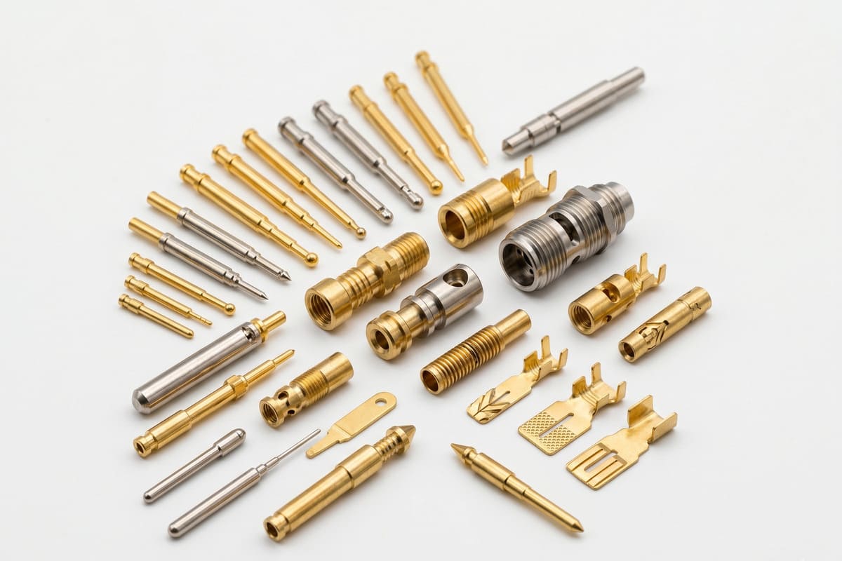 Connector and electronic contact parts CNC machined in Switzerland