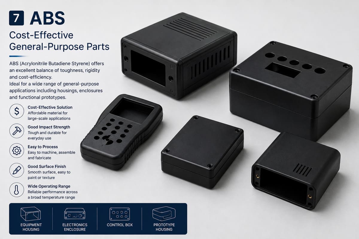 ABS equipment housing for cost-effective general-purpose plastic parts
