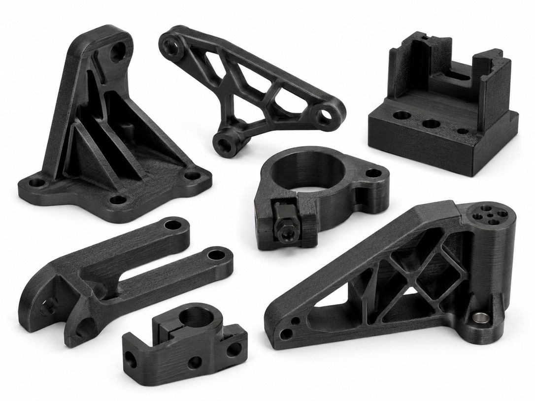 FDM carbon fiber filled filament parts for lightweight stiff structural prototypes